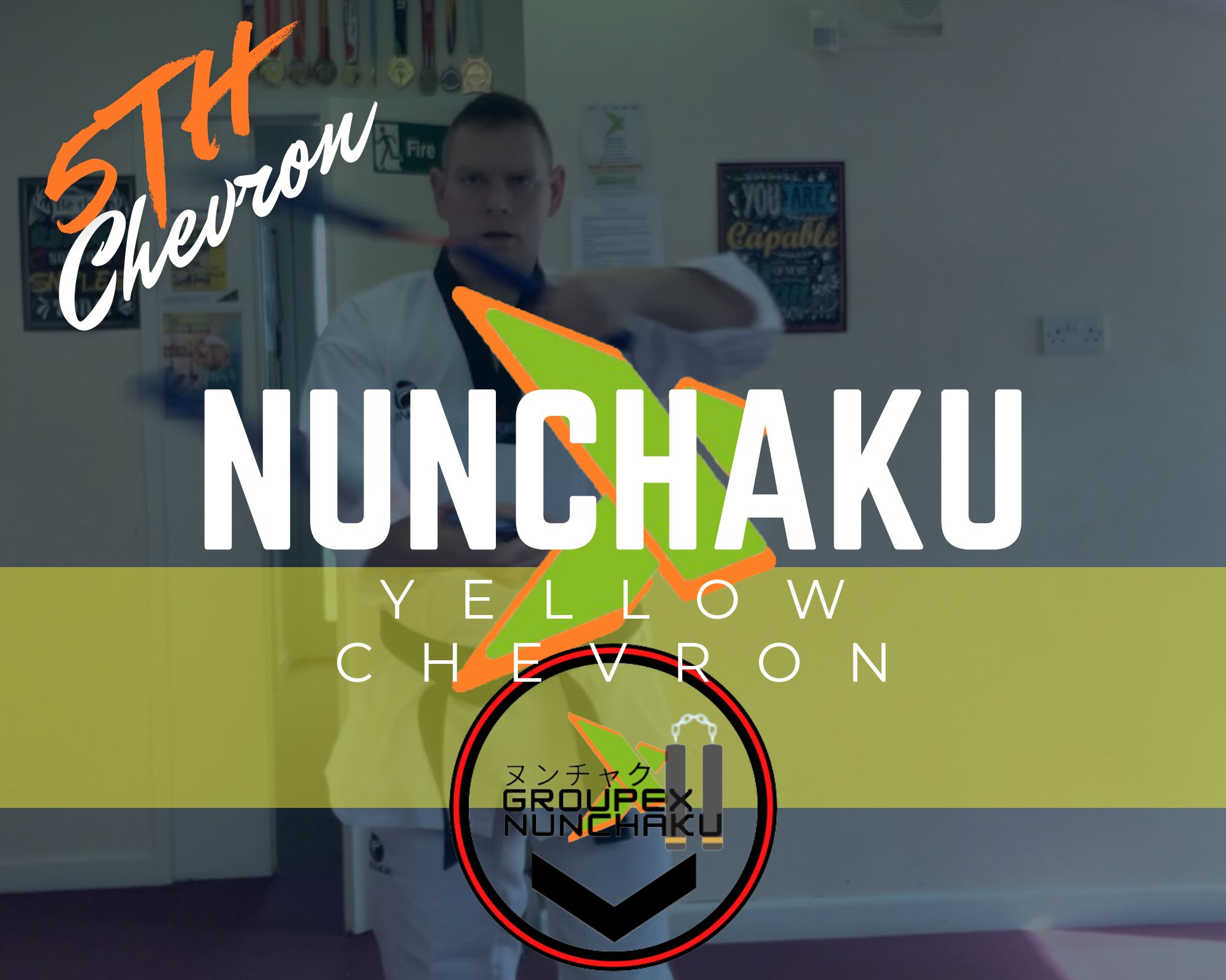 GroupEx Nunchaku Yellow Chevron
